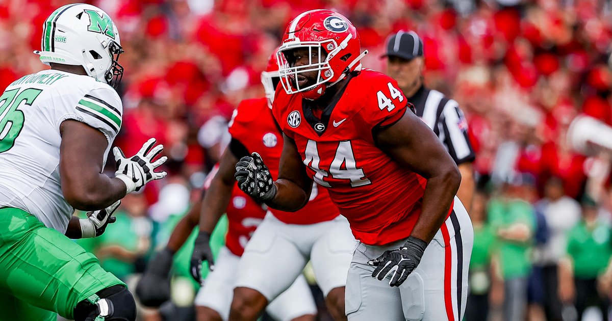 DawgsHQ's tweet image. Five Georgia players, four of whom began the season as starters, will miss the Mississippi State game. Another one is questionable...

SEC Availability Report: on3.com/teams/georgia-…