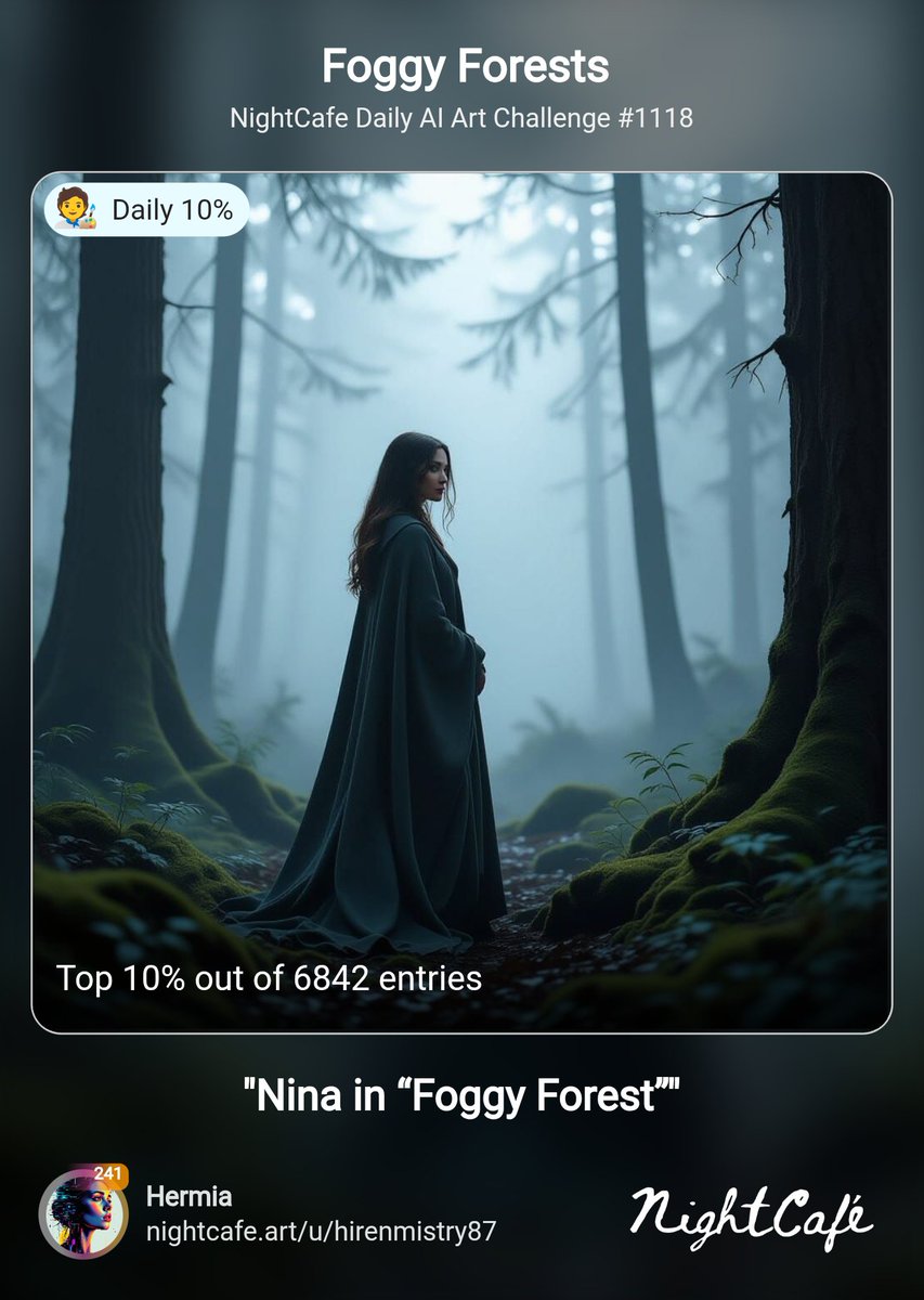 Alphartists's tweet photo. Yay... Got in top 10.
Thank you @NightcafeStudio and #nightcafe #nightcafeusers 

https://t.co/r1KMvOCb4a

#top10 #ai #aiart #aiartcommunity #aiartists #AIArtistCommunity #nightcafecommunity https://t.co/9OYcQO5fBh