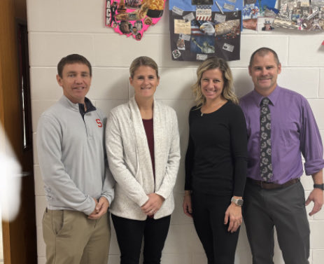 Congratulations to “The History of Math in the Civil War “ team for winning a $1000 as the top performers in the Step It Up Challenge. These 4 amazing people, Mr. &amp; Mrs. Walters and Mr. &amp; Mrs. Huffman had an average of 536,207 steps!!