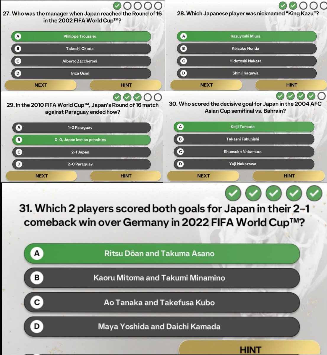 TRIVIA ANSWERS DAY 8