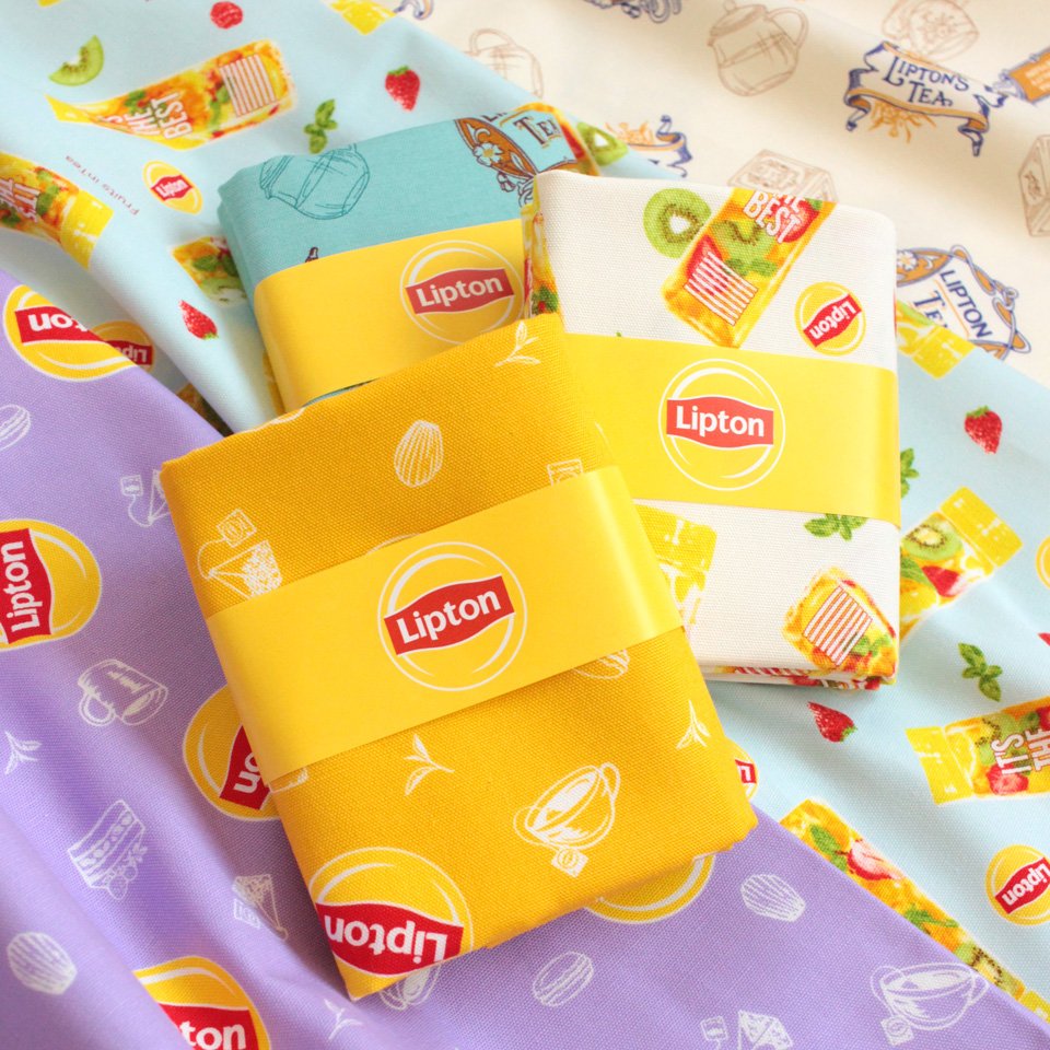 🆕Lipton オックス生地 50cmカット ＼ 世界中で愛されている紅茶