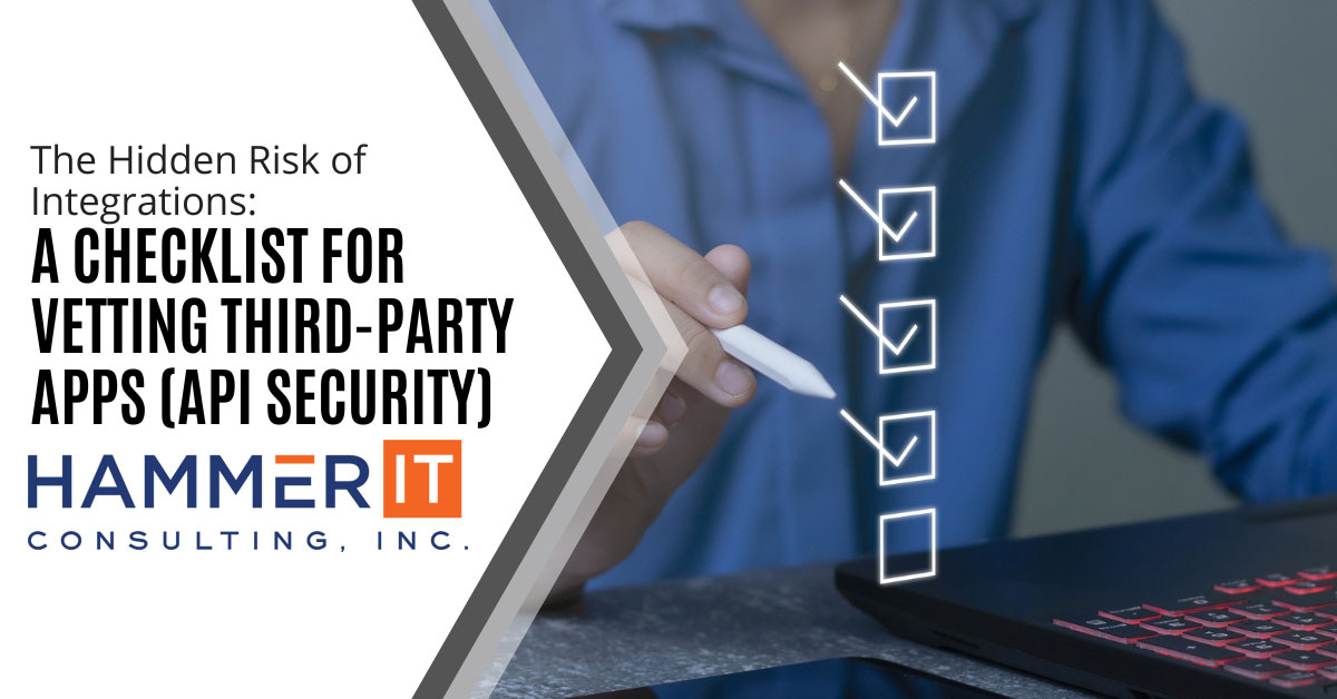 HammerITConsult's tweet image. Before you connect that new tool, use this practical checklist to confirm its security, encryption, and compliance practices. Protect your operations and read our guide now! hammeritconsulting.com/api-security-c…
#Integrations #SecurityChecklist #Vetting #RiskManagement