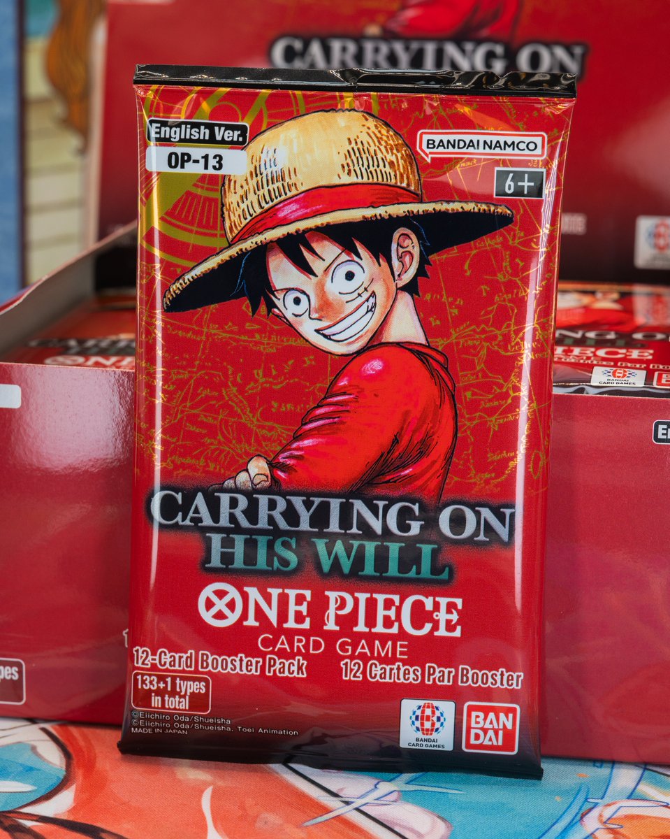 [Product Release]
Hey One Piece Pirates!
OPCG Booster Pack -CARYYING ON HIS WILL- [OP-13] is fully released starting from today, Nov. 7! Now everyone can enjoy adding the cards from this special 3rd Anniversary booster to their deck or collection!
Details: en.onepiece-cardgame.com/products/boost…
