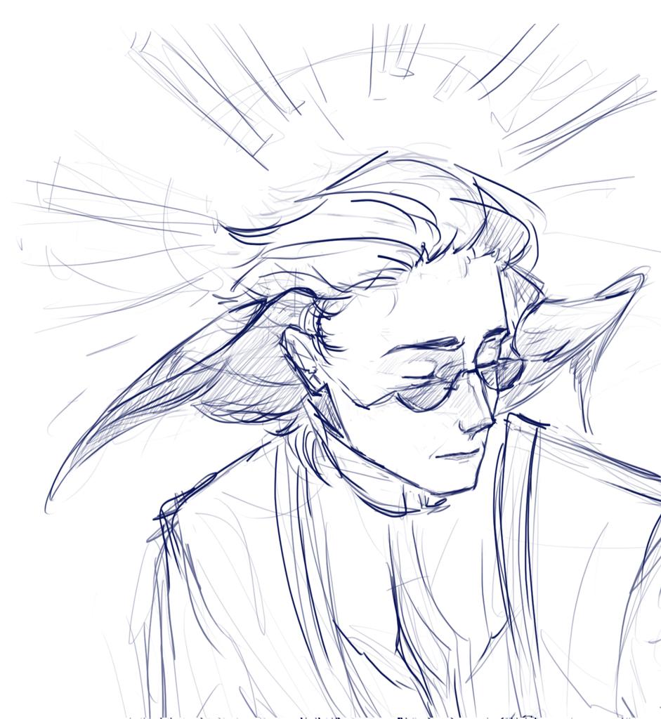 __owlet___'s tweet image. Старый набросок , но всё еще нравится его лицо 
#GopherwoodHSR