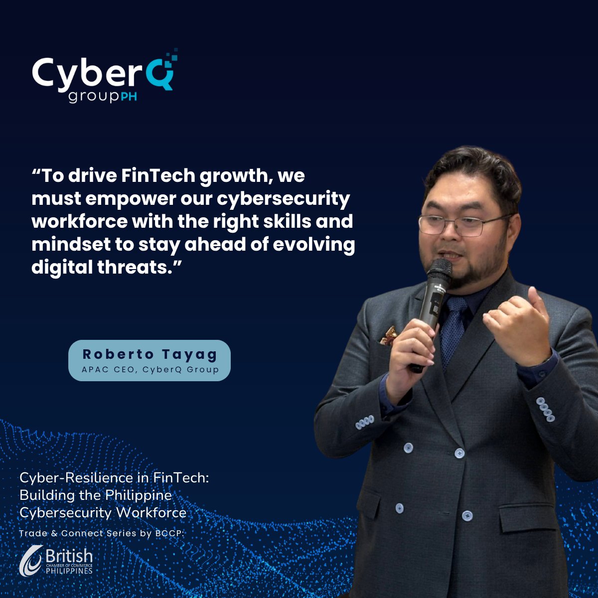 CyberQGroup_PH's tweet image. Our APAC CEO, Roberto Tayag, joined the BCCP’s Trade &amp;amp; Connect event to discuss upskilling and reskilling the PH cybersecurity workforce for sustainable FinTech growth.

Read more 👇
hubs.li/Q03RXr430

#CyberSecurityPH #FinTechPH #CyberResilience #DigitalTransformation