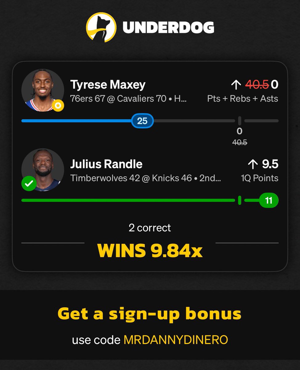 Smoked that Randle 🆚 NYK 🗽 🤙🏾 
#DannyDineroPicks