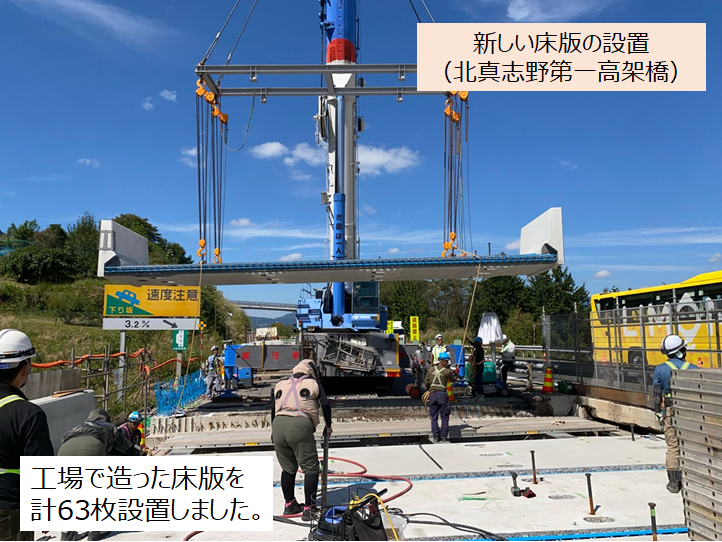 中央道 #リニューアル工事 実施中】 #諏訪湖SA 付近にある北真志野第一