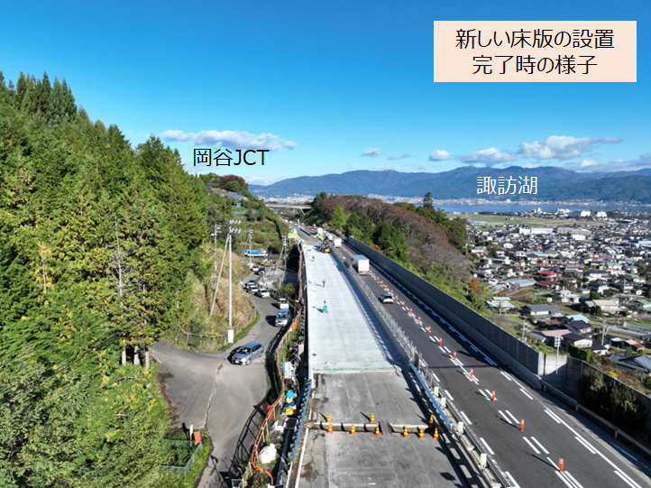 中央道 #リニューアル工事 実施中】 #諏訪湖SA 付近にある北真志野第一