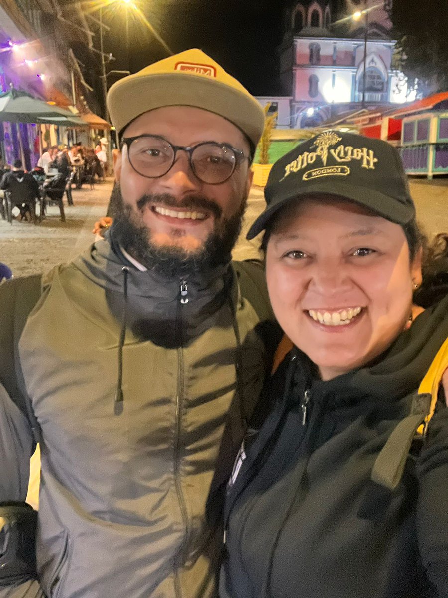 Chupando frío montañero.