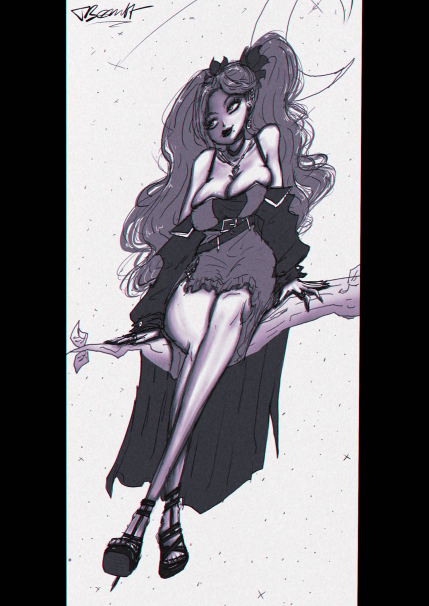 MissMay_vtuber's tweet image. Finally got me some @JBennetttttt art and I’m obsessed 😻😻😻 #baddestwitchinthemidwest