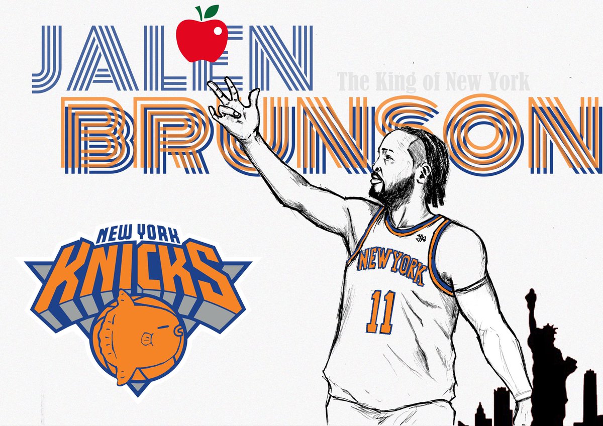feeeell's tweet photo. The king of New York, Jalen Brunson! https://t.co/8z2ZNrk1YC