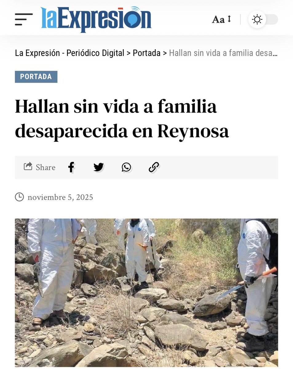 IGCabezadeVaca's tweet image. Tamaulipas vive una tragedia que duele en el alma.

Una familia completa fue asesinada en Reynosa.
Padres, hijos, una niña con discapacidad… vidas arrancadas por la violencia que @Dr_AVillarreal niega y maquilla.

Mientras presumen “paz” en conferencias, la gente vive con miedo,…