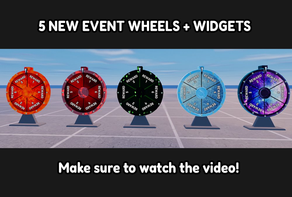 I added 5 event wheels with their own custom widgets and materials! Check out the link in my BIO! 🎊
