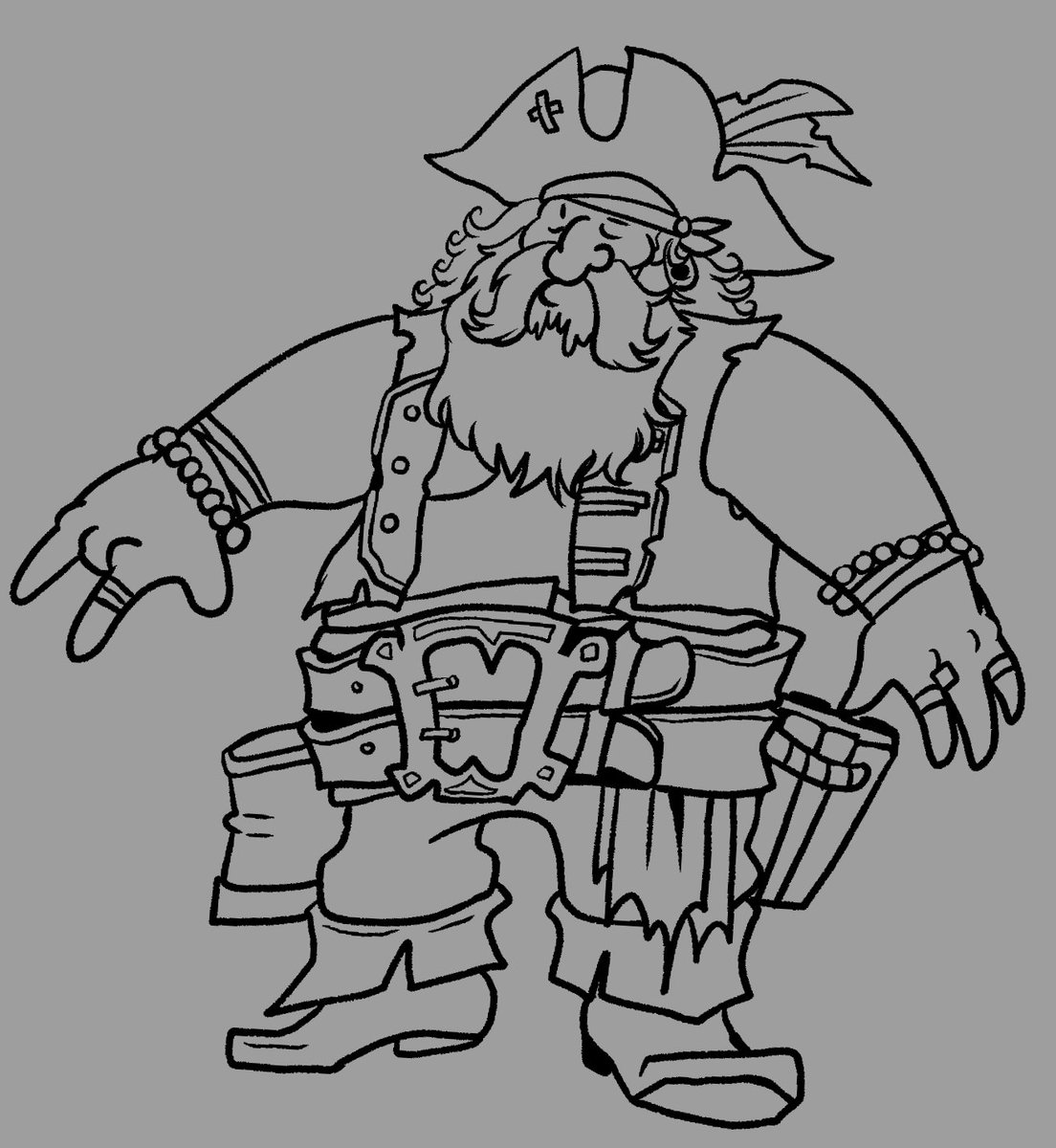 Wip of a PC I'm making for a one shot imma be apart of 

"Hails of Ale" Hayles, lil dimwit Dwarven Boi who's apart of the crew boff is apart of, The Obsidian Pythons