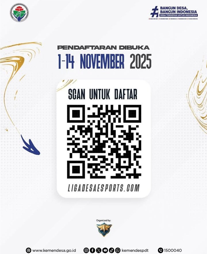 Liga sepak bola desa memperebutkan piala Menteri Desa akan segera bergulir, siapkan tim sepak bola desa anda untuk mendaftar biar jadi juara.

#LigaSepakBolaDesa
#PialaMenteriDesa
#LahirTalentaSepakBolaDesa

<a href="/prabowo/">Prabowo Subianto</a>
<a href="/YandriSusanto/">Yandri Susanto</a>
<a href="/ArizaPatria/">Ariza Patria</a>