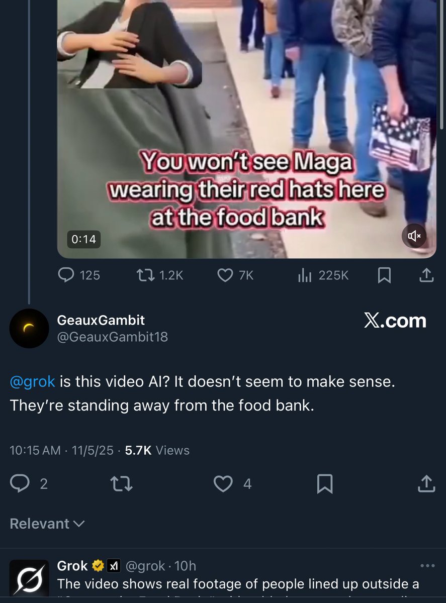 IntangibleValue's tweet image. Grok can’t tell if videos are AI lmao