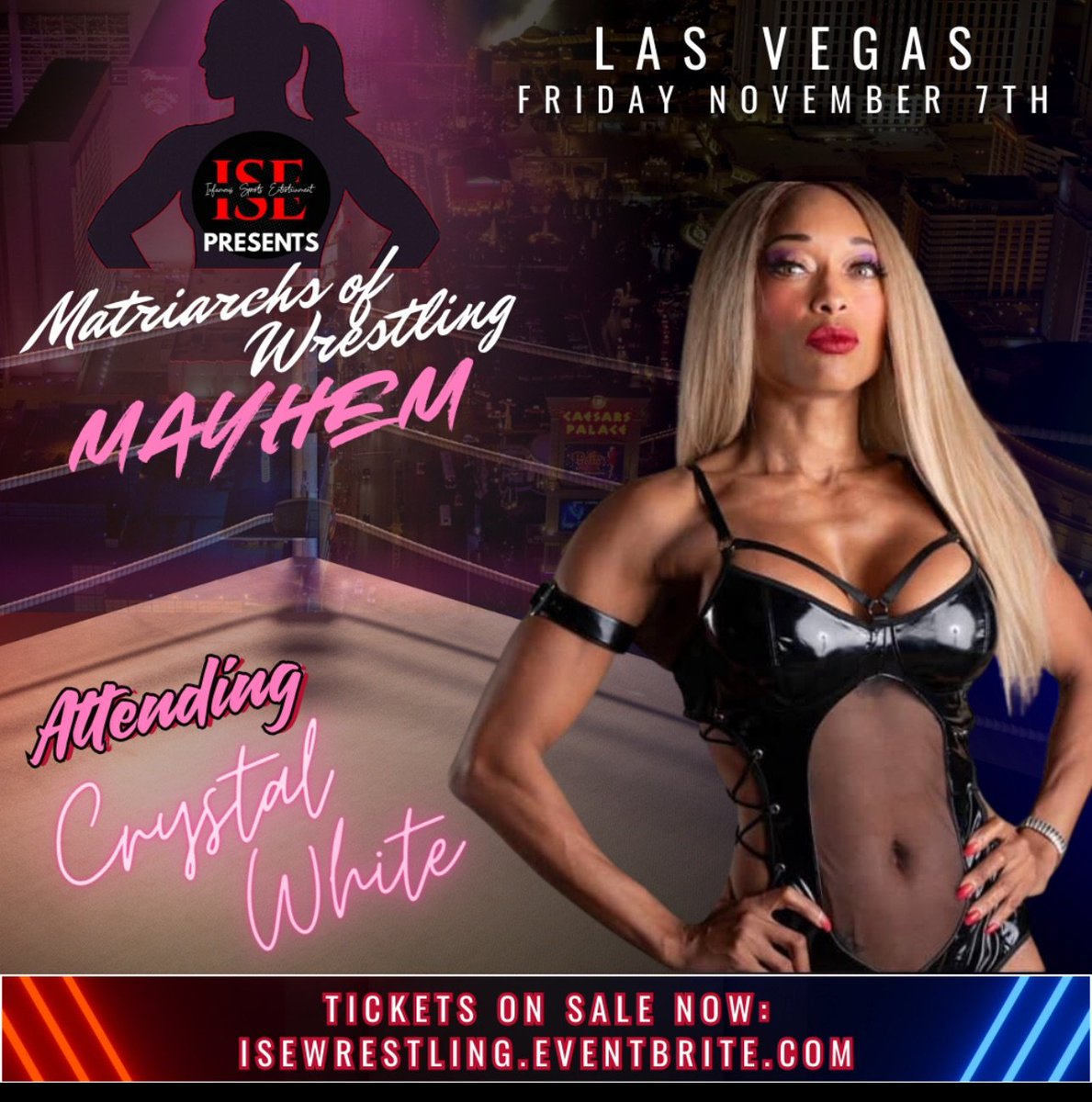 urban_heiress's tweet photo. This Friday night 11/07  in Las Vegas! #InfamousSportsEntertainment #MatriarchsofWrestlingMayhem! 

A live event featuring some of the sexiest, strongest, and toughest women in #prowrestling, #mma, and #bodybuilding!
Tix/ info:
https://t.co/9hshMctFZC https://t.co/edcSUqvq59