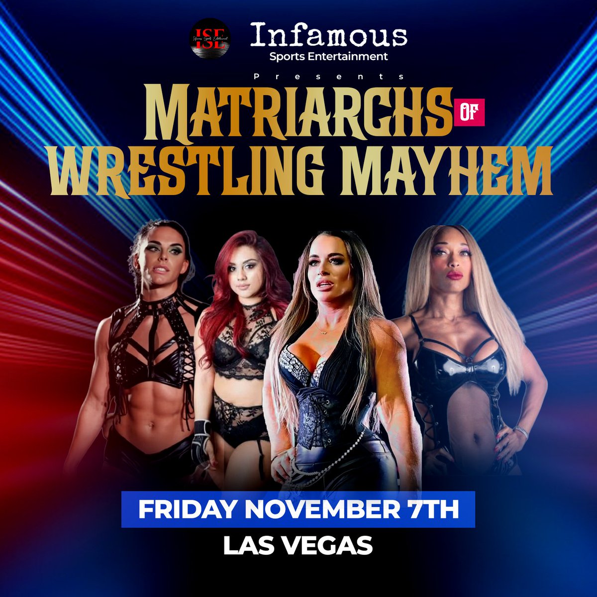 urban_heiress's tweet photo. This Friday night 11/07  in Las Vegas! #InfamousSportsEntertainment #MatriarchsofWrestlingMayhem! 

A live event featuring some of the sexiest, strongest, and toughest women in #prowrestling, #mma, and #bodybuilding!
Tix/ info:
https://t.co/9hshMctFZC https://t.co/edcSUqvq59