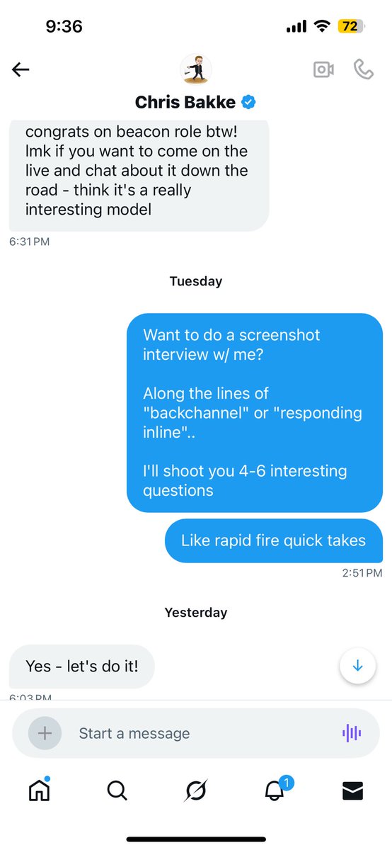 thematt_ross's tweet photo. Inline interview w/ the “meandering” @ChrisJBakke 

Who doesn’t love a good “see response inline below” 

Other than when it’s from a lawyer or boss https://t.co/Wrpq6l3b3j