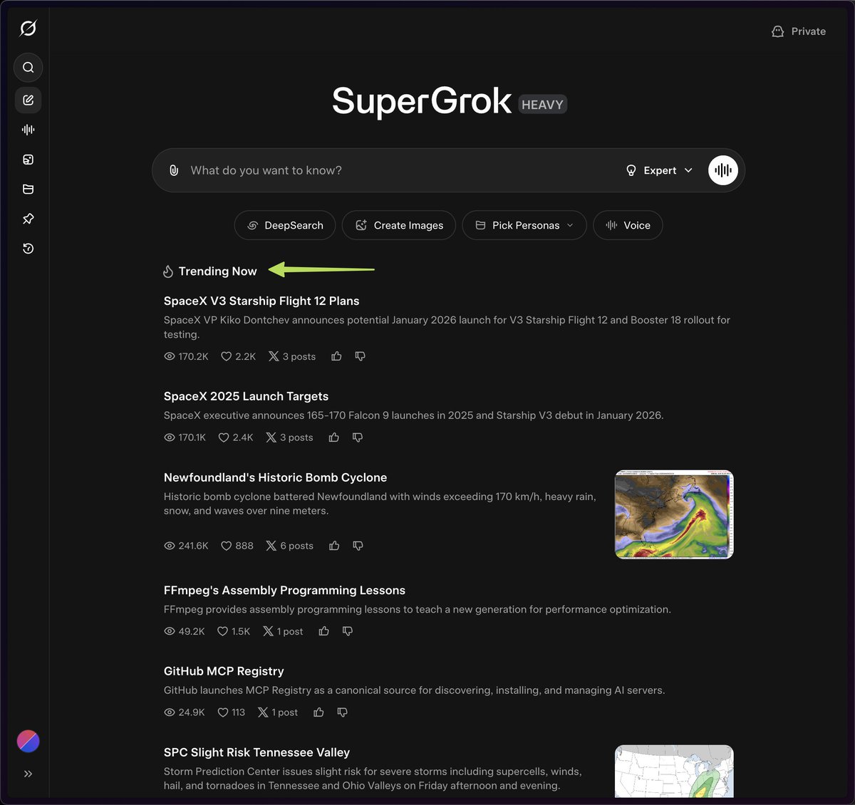 Trending Now feature in Grok is coming soon