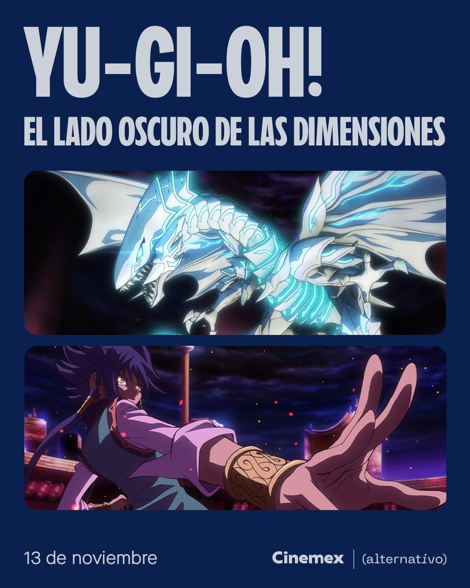 ¡Prepárate para volver a jugar tu mejor carta! 💥
"Yu-Gi-Oh! El Lado Oscuro de las Dimensiones" llega a Cinemex este 13 de noviembre.