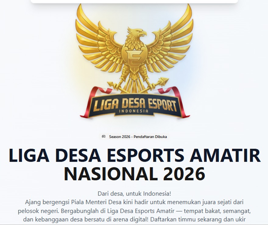 Liga sepak bola Desa memperebutkan piala Menteri Desa akan segera bergulir, siapkan tim sepak bola Desa anda untuk mendaftar biar jadi juara.

*#LigaSepakBolaDesa*
*#PialaMenteriDesa*
*#LahirTalentaSepakBolaDesa*

<a href="/prabowo/">Prabowo Subianto</a>
<a href="/YandriSusanto/">Yandri Susanto</a>
<a href="/ArizaPatria/">Ariza Patria</a>