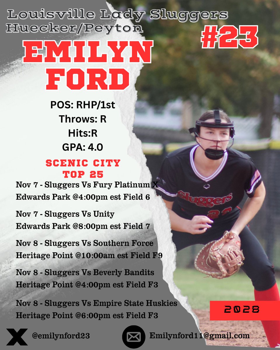 So excited to go again this weekend at the Scenic City Top 25 tournament!! <a href="/LadySluggersOrg/">Louisville Lady Sluggers</a> <a href="/SluggersHuecker/">Lady Sluggers 18</a> <a href="/Lady_Sluggers10/">Louisville Lady Sluggers Huecker/Peyton</a>