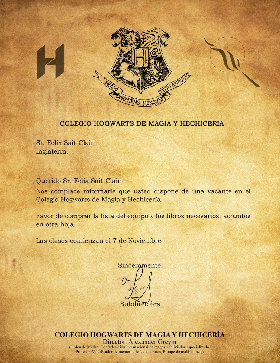 /me Notaría una lechuza en su ventana

¿Qué haces aquí?

/me Aún medio dormido leería la carta

¡¿Cómo que empiezan ahora?! -se escucha pánico en su voz-