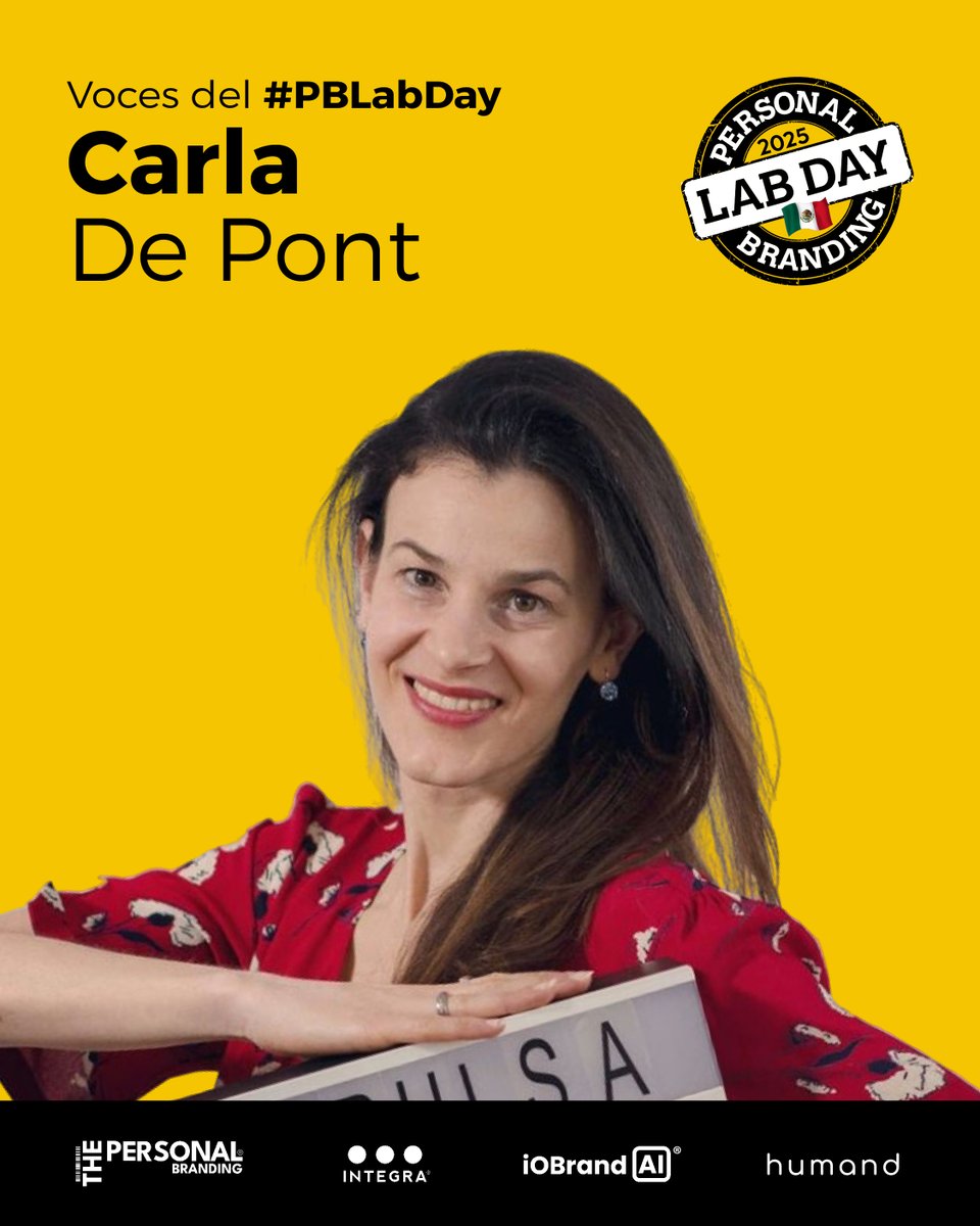 “La autenticidad de tu #marcapersonal no depende de la IA, sino de tu autoconocimiento.”
<a href="/carladepont/">Carla de Pont - Marca personal | Employer Branding</a> recuerda que la tecnología amplifica, no reemplaza tu esencia.

#VocesdelPersonalBranding en #PBLabDay2025
Disponible en 🟣Humand👇🏻 &amp; 🔜🔴YouTube
 tally.so/r/mekeGk