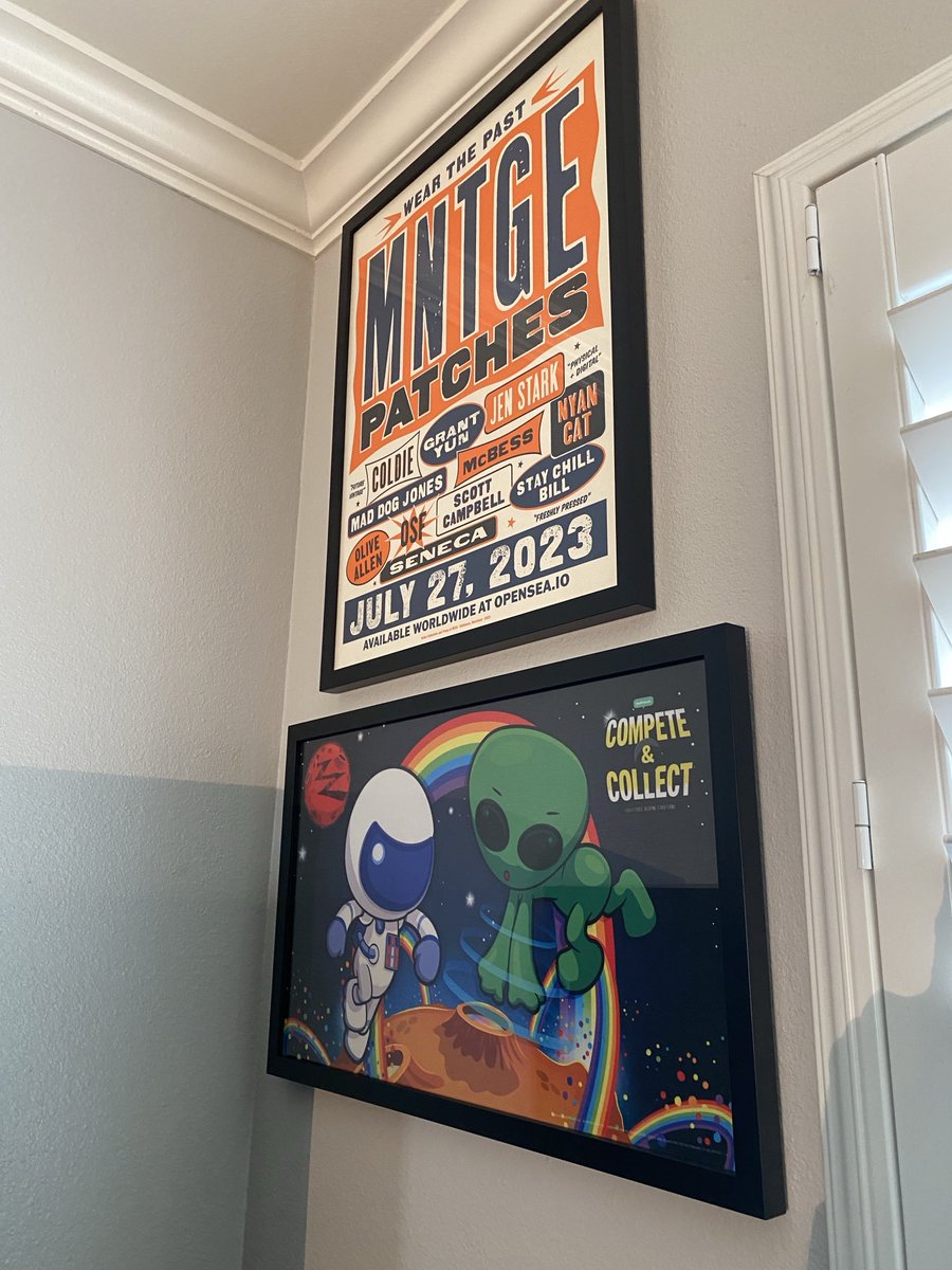 Got the free frame hookup, so I put up NFT phyigitals 🔥🖼️