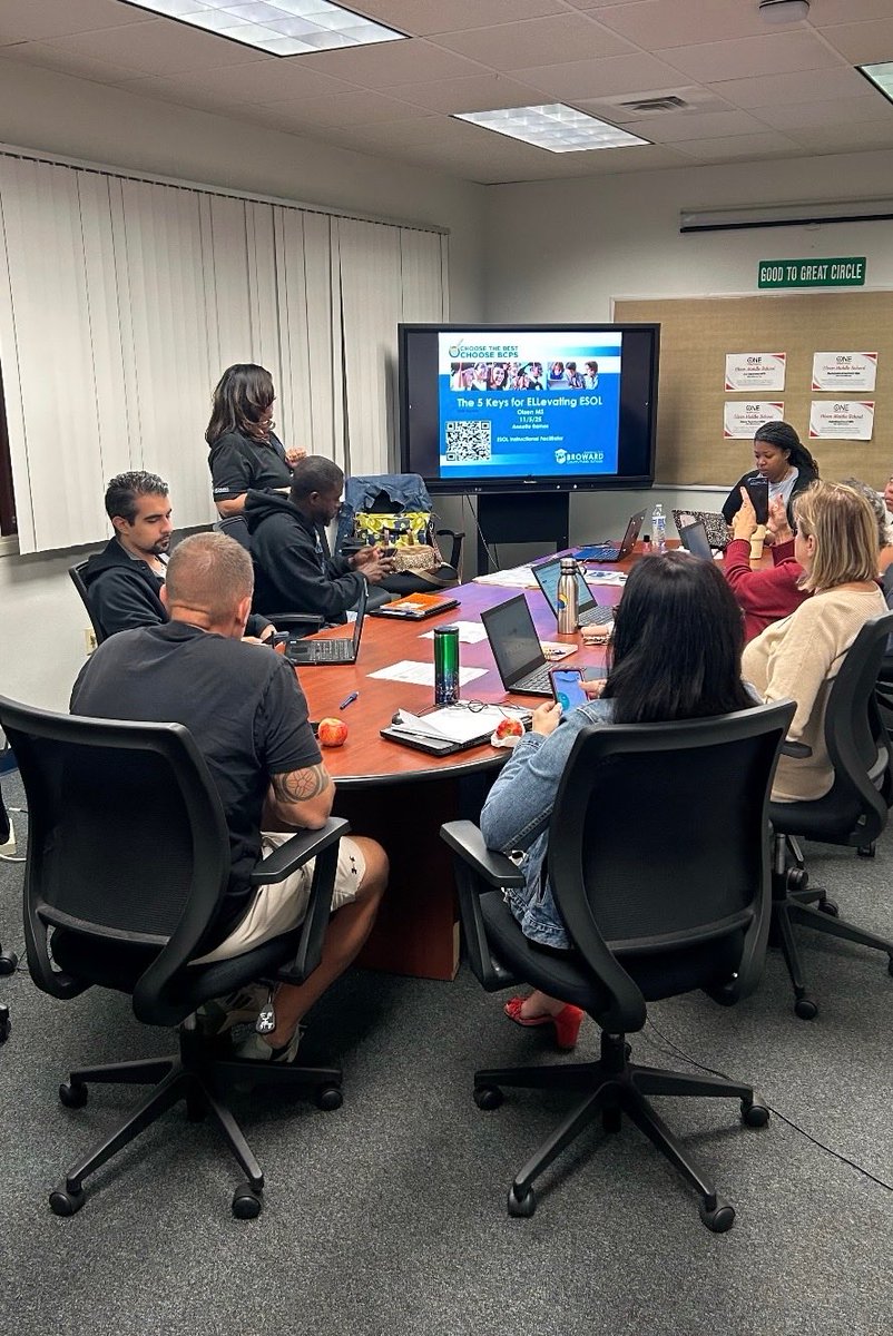 MsKnowlesBCPS's tweet image. Huge thanks to @BrowardESOL and Annette Ramos for helping our teachers ELLevate their knowledge! Your support truly made a difference. Excited to see these strategies come to life in our classrooms!