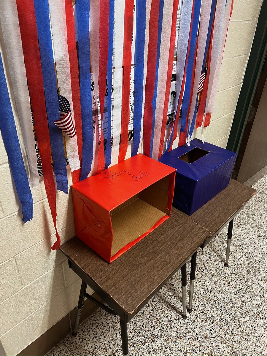 VMES 4th graders learned that every vote matters!! yesterday we voted on our favorite snack, drink, &amp; class reward &amp; today we got to celebrate the winners!! a fun &amp; meaningful way to learn that our voices count!! ❤️🤍💙 #ElectionDay