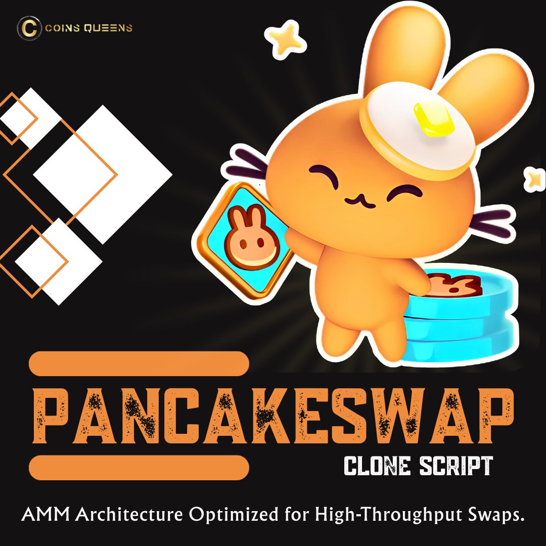 Develop your own #DEX with the #PancakeSwapClone Script, which includes #AMM-based #liquiditypools, low-fee #swaps, and #yieldfarming.

Know More &gt;
coinsqueens.com/blog/pancakesw…

#pancakeswap #defi #binancesmartchain #bsc #cryptoexchange #blockchain #web3 #smartcontracts #defiplatform