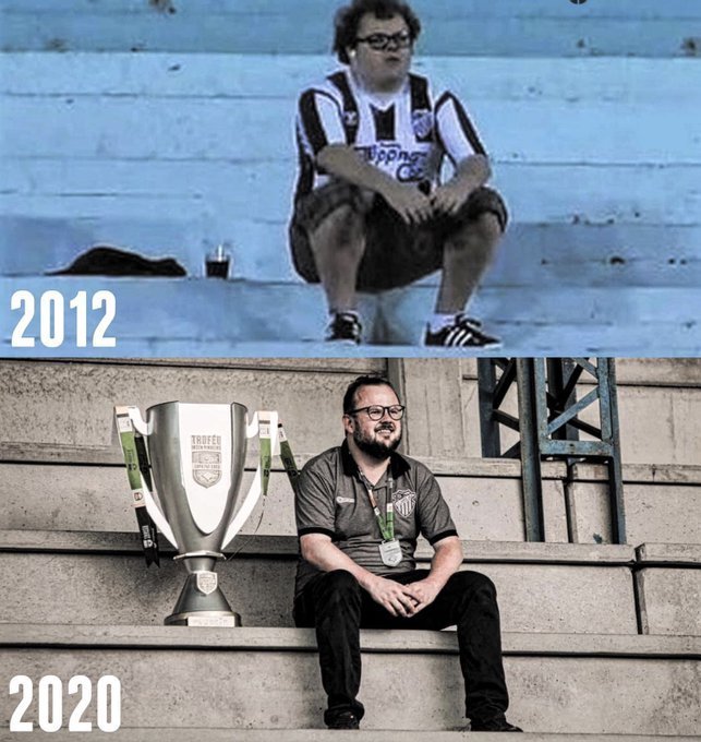 🙌 From a fan to the most successful club president in 8 years. 
⠀
🏟️ In 2012, journalist Tiago Rech was the only supporter in the Santa Cruz home match against Gremio. And his team lost 1-4. 
⠀
🇧🇷 A few years later, he got a job at his favorite club, and in 2018 he became