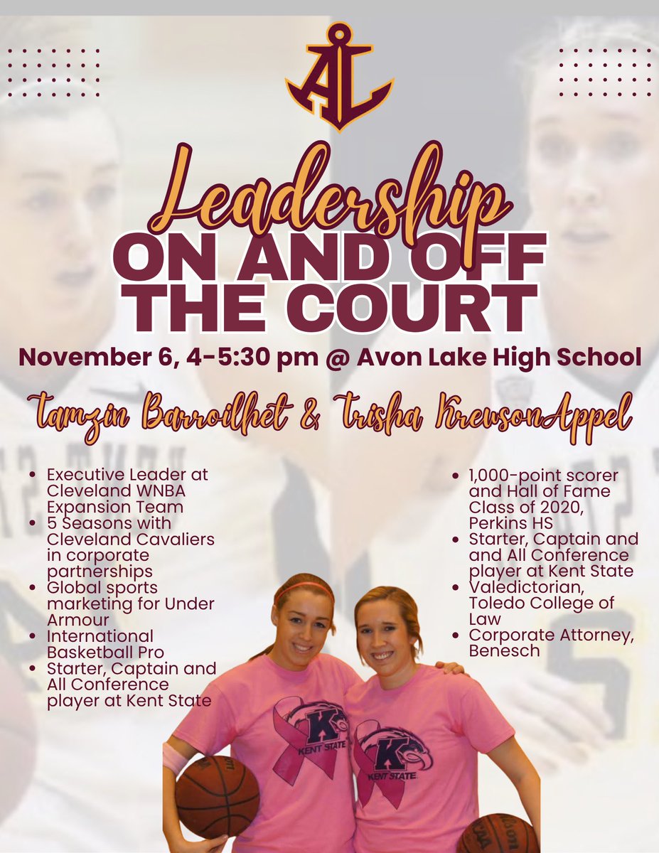Excited to have 2 of the most impressive women I know speak to our program tomorrow!