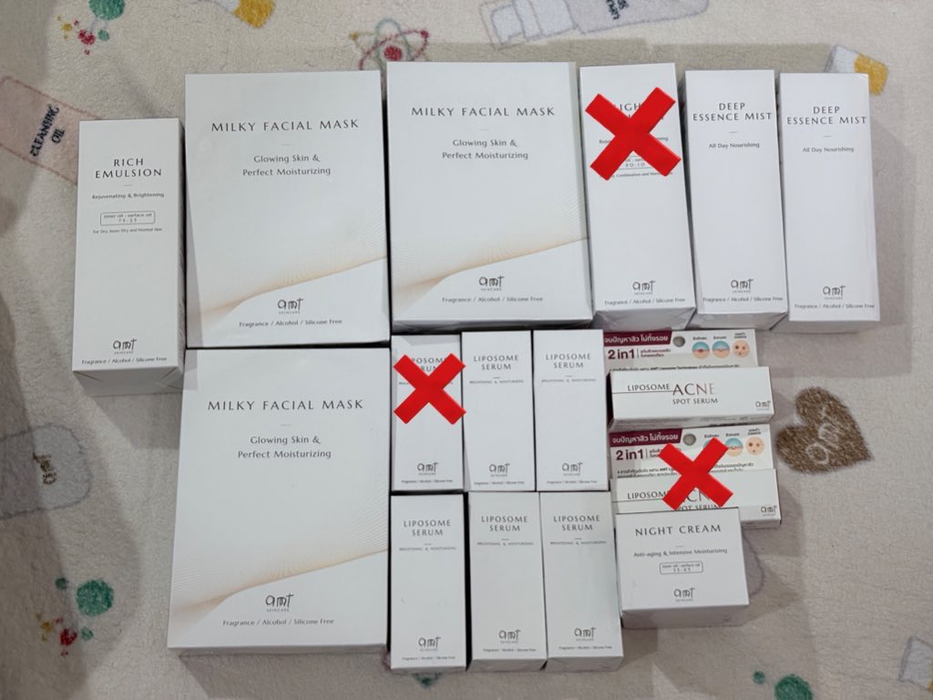 bugbunne_'s tweet photo. ส่งต่อสกินแคร์ amt พี่ฝุ่ง ค่า ตุนแล้วใช้ไม่ทันน ทุกอันอยู่ในซีลยังไม่เคยใช้นะคะ (ยกเว้นrich emulsion แกะแต่ยังไม่ได้ใช้) เกือบทุกอันหมดอายุปี 2027 ค่า
1. Rich Emulsion 120ml- 480฿
2. Deep essence 440฿ 
3. Mask กล่องละ 280฿
(ราคามีต่อข้างล่าง)
เหมาส่ง 50 บาท https://t.co/VTeuQcRaXq