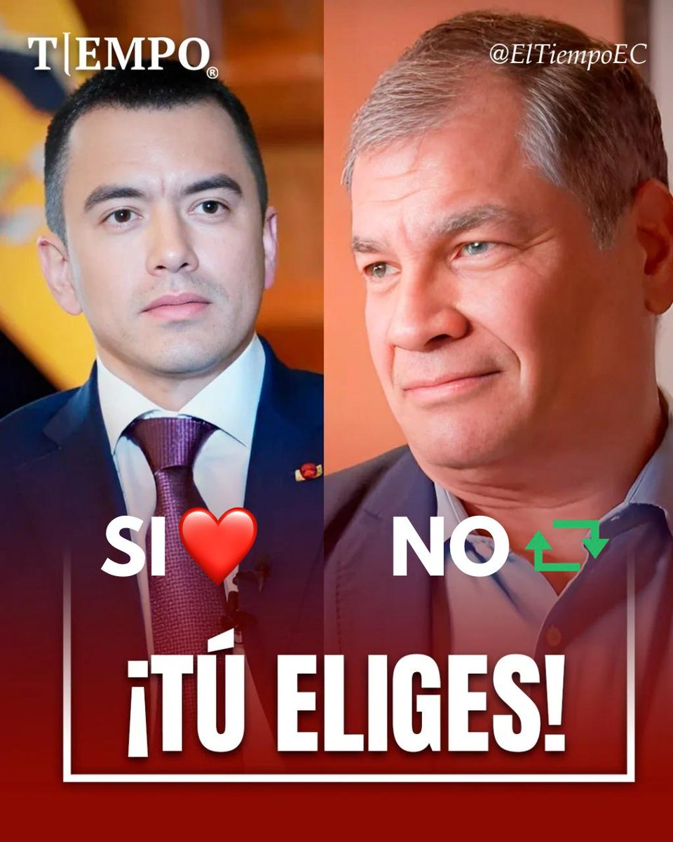 🇪🇨                   ¡TÚ ELIGES!

                   SI ❤️         |          NO 🔄