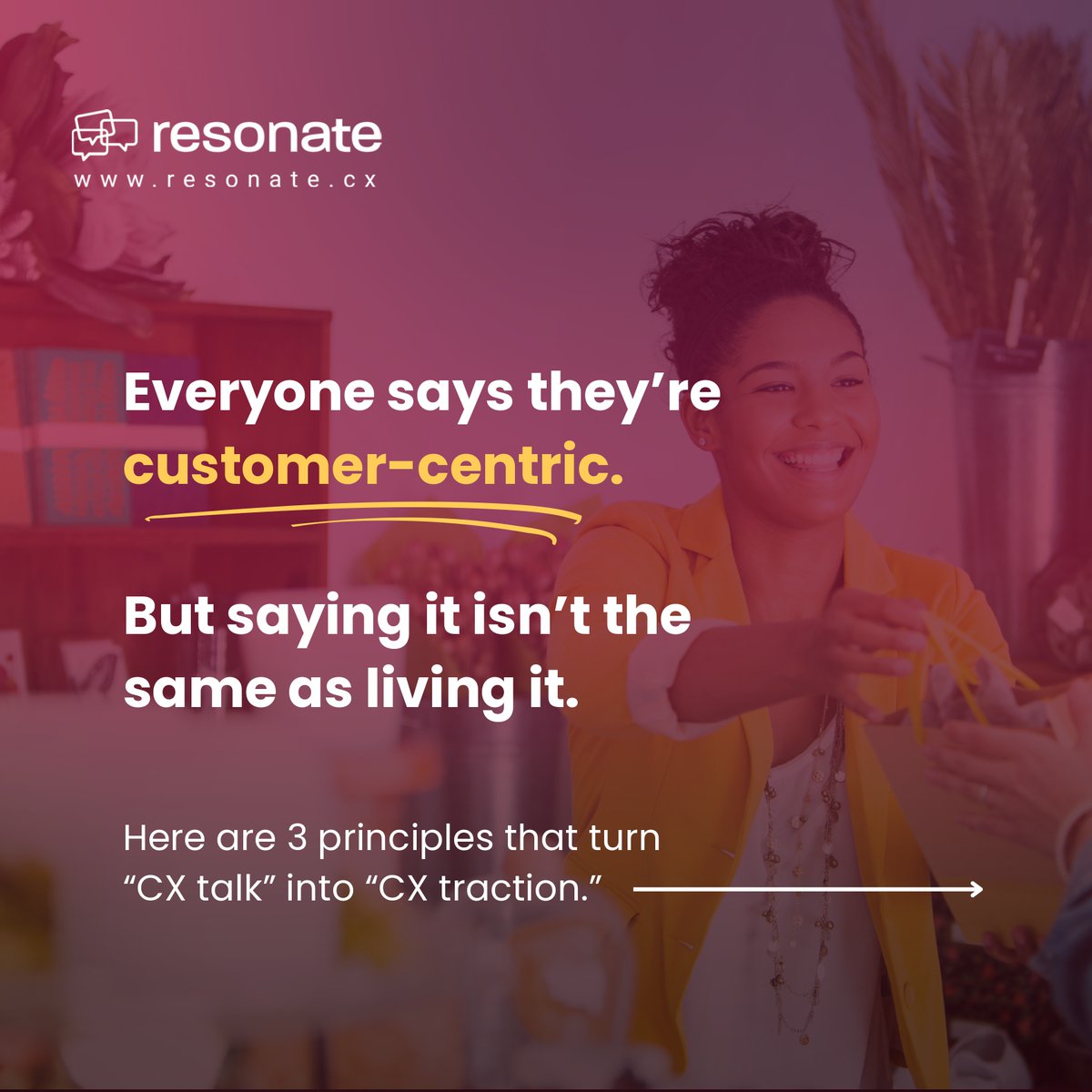 ResonateAU's tweet photo. If your people can’t act, your culture can’t grow. Agree or disagree?

Lead with purpose. Embed #CX everywhere. Empower your teams to act.

That’s how #customercentricity becomes your unfair advantage.

Check out our full blog here: https://t.co/9mK74mgqbl https://t.co/LeIKOukUMs