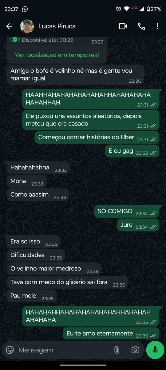 Se eu postasse todas as minhas conversas com a vaso ruim, já estaríamos presas. Como pode eu amar tanto um viado? HAHAHAHAHHAHAHAHH