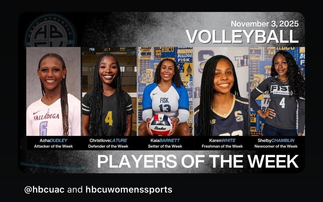 AzhaD2024's tweet photo. Honored to be named Volleyball Attacker of the Week! 🏐🔥
Grateful for my coaches, teammates, and everyone who pushes me to be better every day. The grind doesn’t stop — we’re just getting started! 💪❤️

#AttackerOfTheWeek #VolleyballLife #TalladegaCollege #HBCUAC https://t.co/Ubmx6Q2iSE