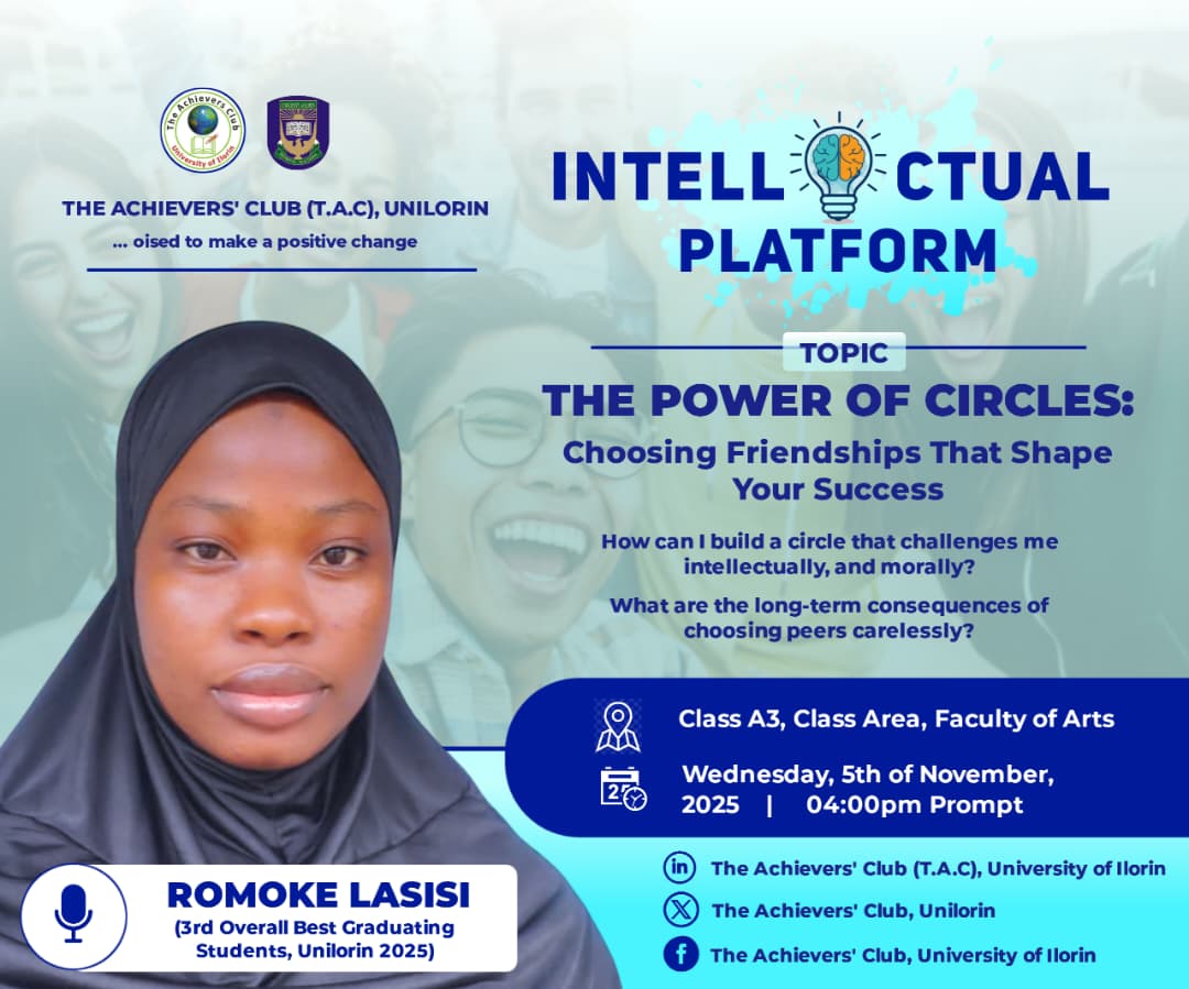 TAClub_unilorin's tweet photo. IP Recap:
Although originally planned as a physical event, we successfully transitioned to a virtual edition of our session with Romoke Lasisi @DatGirlAdun 3rd Overall Best Graduating Student, UNILORIN 2025 and it was a powerful experience!
Join the club: https://t.co/n2OcBsP8gQ https://t.co/9ohIRF5Quf