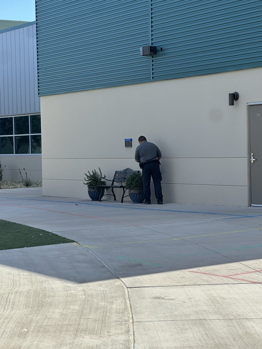 We are truly blessed with such an amazing security officer! He cares for us all and by all I mean all, plants included. #CTEHeartAtWork #AllIn