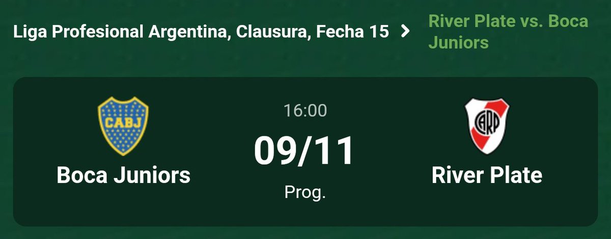 SI EL DOMINGO GANAMOS LOS DEJAMOS AFUERA DE LA LIBERTADORES.

SEAN HOMBRES UNA SOLA VEZ EN LA VIDA. <a href="/BocaJrsOficial/">Boca Juniors</a>