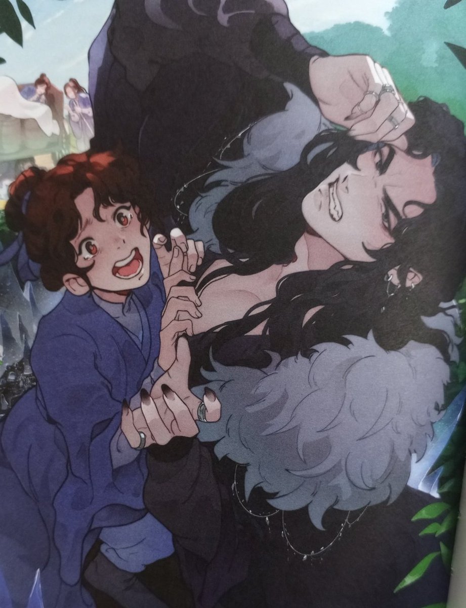 i looove publishers hiring fans as illustrators because their love really shines through 🥹 like djuney's moshang is genuinely so perfect; their expressions, their vibes, their size difference 🤤 just quintessential skittish shang qinghua and cool mobei-jun with his big moboobeis