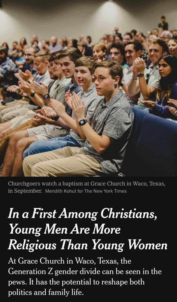 wendelltalks's tweet image. Gen Z men are packing the pews in record numbers and some of you are black pilling.