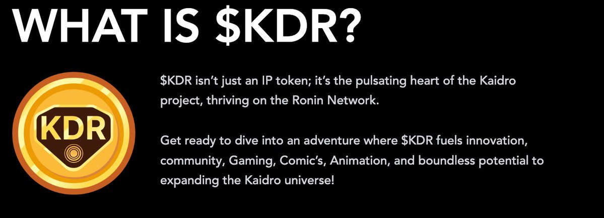 Is it time to talk about <a href="/kaidrochronicle/">Kaidro 🐉</a>?

Starting with 3 basic questions:

- What have the team actually done?
- What's the utility for NFT &amp; $KDR ( KDR being distributed forever on so called P2A )
- When is the anime series coming, and how will it benefit the token/NFT