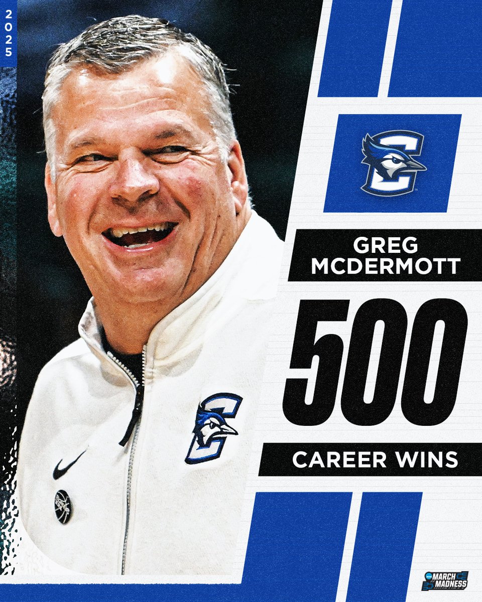 Win number 5️⃣0️⃣0️⃣

Congrats to Greg McDermott 👏 <a href="/BluejayMBB/">Creighton Men’s Basketball</a>