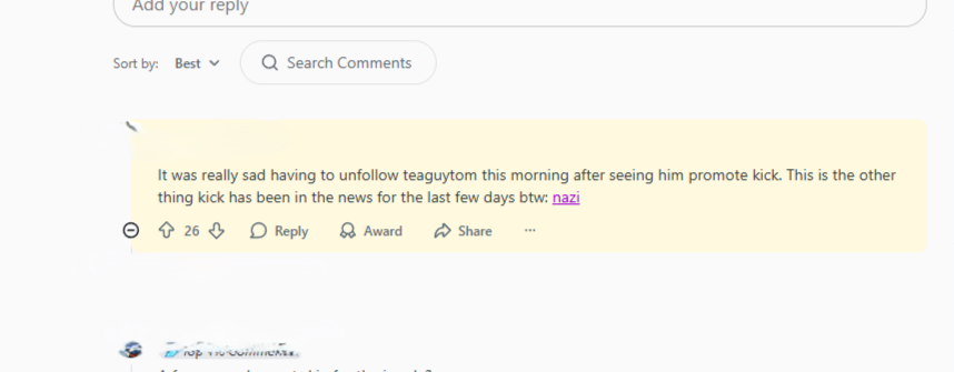 So it turns out I've lost followers after announcing that I'll be participating in the upcoming Kick tournament and just wanted to say something about it.

TeaGuyTom represents positivity, fun, and an older voice in a very attention seeking drama filled environment. I am a Dad, I