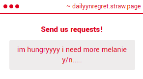 DAILY Y/N REGRETEVATOR tweet media