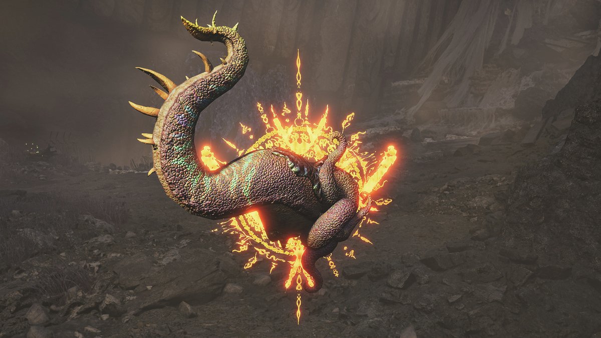 MH_Wilds's tweet photo. 【配信中】フリーチャレンジクエスト「焼け落ちろ、黒岸の奈利」

自由な装備で記録に挑むフリーチャレンジクエストが登場！
参加することで限定のチャームを入手できます。
※限定のチャームは後日配布されます。

難易度：★9
配信期間：2025年10月29日(水)午前9:00～11月12日(水)午前8:59
フィールド：油涌き谷
受注・参加条件：HR 100 以上
クリア条件：ヌ・エグドラ（歴戦王）の討伐

https://t.co/DDIY1I60xE
#モンハンワイルズ #MHWilds
